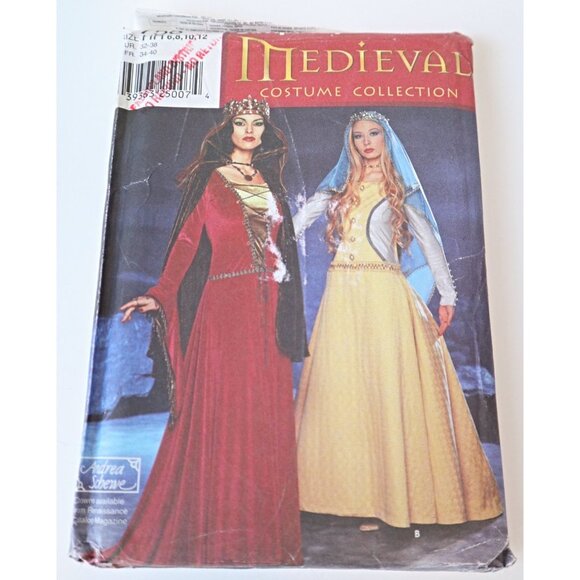 Simplicity 9758 Misses Gown (2 styles) Cape and Veil Gothic long dress Costume U - Picture 2 of 4